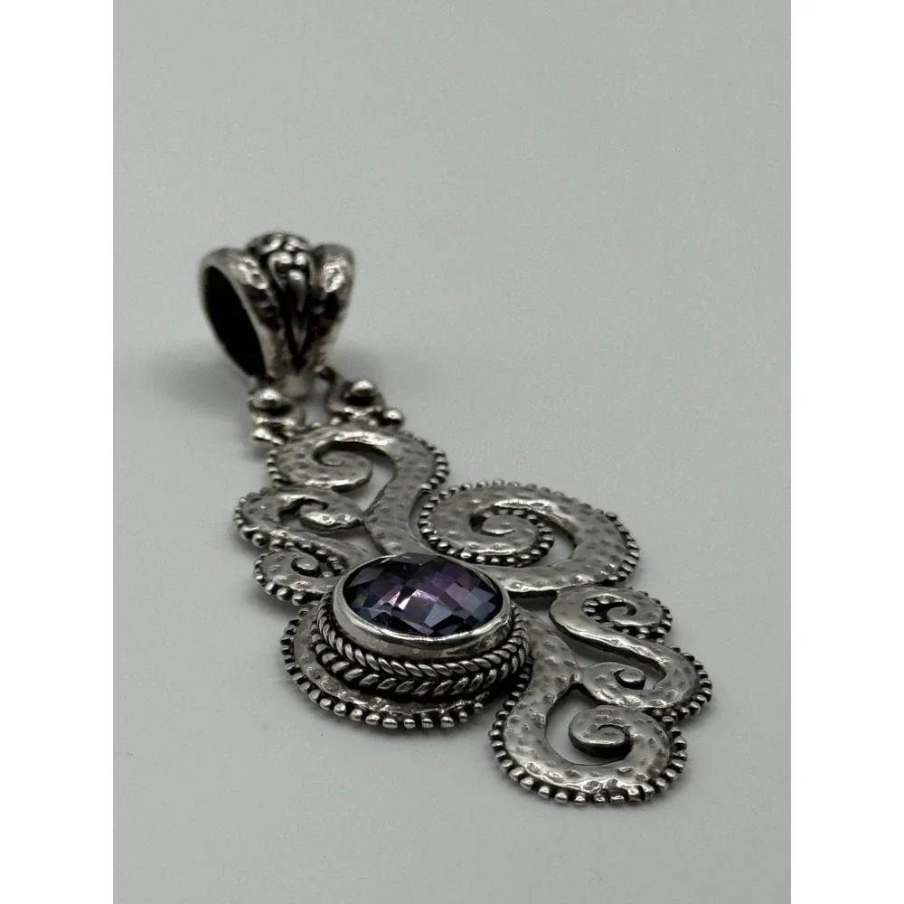 Sarda Sterling Silver Mystic‎ Quartz Swirl Design Pendant